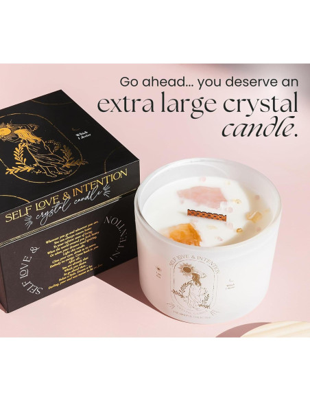 Vela Aromática de Cristales Sanadores 340g - Lavanda y Vainilla Vela Aromática de Cristales Sanadores 340g - Lavanda y Vainilla