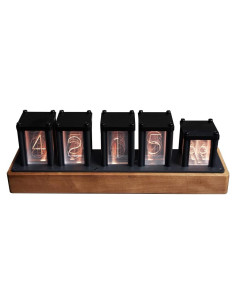 Reloj Digital RGB de Madera de Cereza Aventureros
