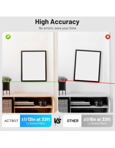 Nivel Láser 12 Líneas ACTBOT Verde 3D Autonivelante 50m 2