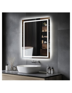 Espejo LED Amorho 71x50 cm con luz regulable y sin vaho