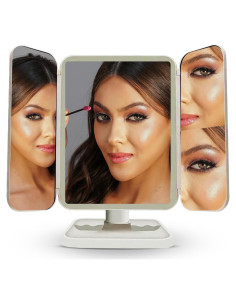 Espejo de Maquillaje JZPAMJ 3X Aumento LED Plegable 30x38 cm