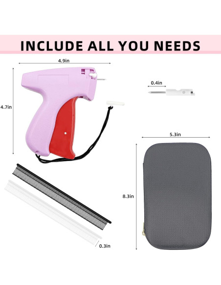 Kit Mini Pistola de Puntadas Finas SGMM5 Rosa - 6 Agujas y 1000 Sujetadores Kit Mini Pistola de Puntadas Finas SGMM5 Rosa - 6 Agujas y 1000 Sujetadores