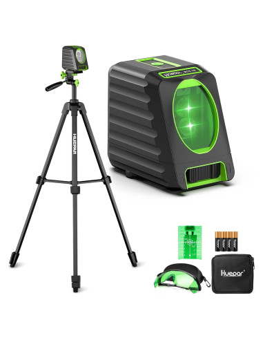 Nivel láser auto nivelante Huepar BOX-1G 150Ft con trípode