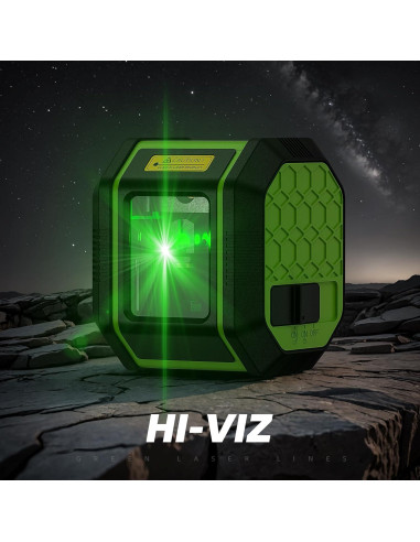 Nivel láser Huepar FC011G línea cruzada verde 30m