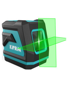 Nivel Láser Verde Kiprim LV8 con Brillo Ajustable y Funda
