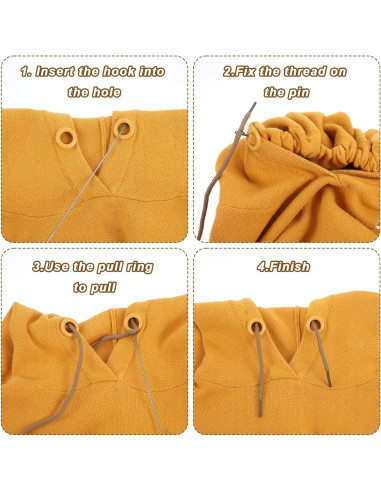Juego de 6 Ganchos de Enhebrar Bremorou Acero Inoxidable