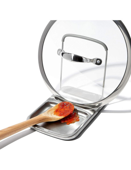 Soporte para cuchara OXO Good Grips acero inoxidable 14,5x22cm Soporte para cuchara OXO Good Grips acero inoxidable 14,5x22cm