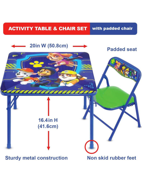 Conjunto Mesa y Sillas Paw Patrol JAKKS para Niños 2-5 Años Conjunto Mesa y Sillas Paw Patrol JAKKS para Niños 2-5 Años