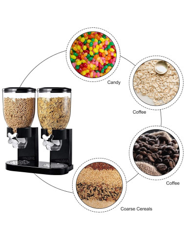Dispensador de Cereal Doble Sonhomay 4L Encimera ABS