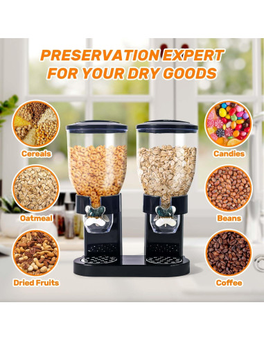 Dispensador de Cereal Meegoo 2L Doble Compartimento
