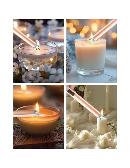 Encendedor Eléctrico Brigii de Velas Rosa Dorado USB Encendedor Eléctrico Brigii de Velas Rosa Dorado USB