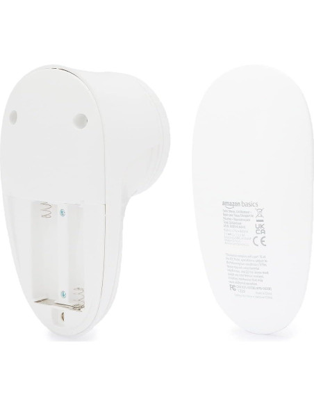 Desfibrilador de tela Amazon Basics, 2 cuchillas, blanco Desfibrilador de tela Amazon Basics, 2 cuchillas, blanco