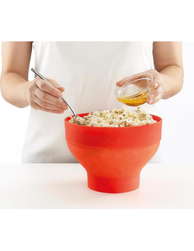 Hacedor de Palomitas Lekue Microondas Rojo 20 cm Colapsable