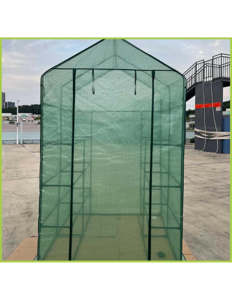 Invernadero Portátil Florencia 145x145x196 cm 12 Estantes Invernadero Portátil Florencia 145x145x196 cm 12 Estantes