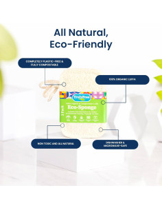 Esponjas de Limpieza Natural Truly Free - Luffa Orgánica 3 Unidades 2
