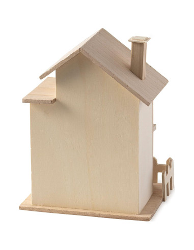 Casa de pájaros de madera 2 pisos Make Market 17.5x22x13.5cm