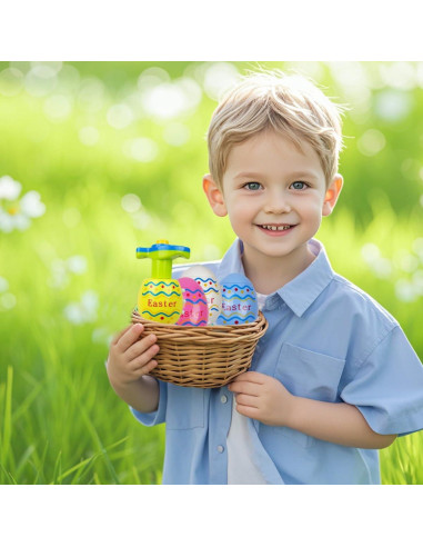 Huevos de Pascua Pinkiwine 4 Pack con Luces LED para Niños