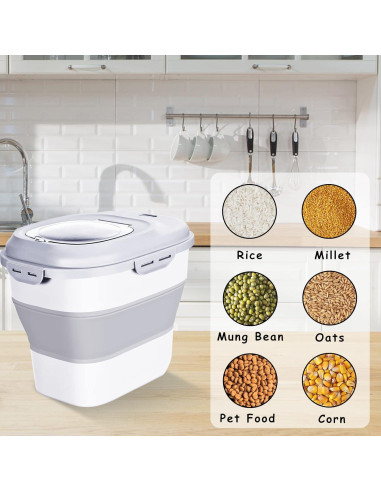 Contenedor de Alimentos Hermético Gropecan 50L Blanco
