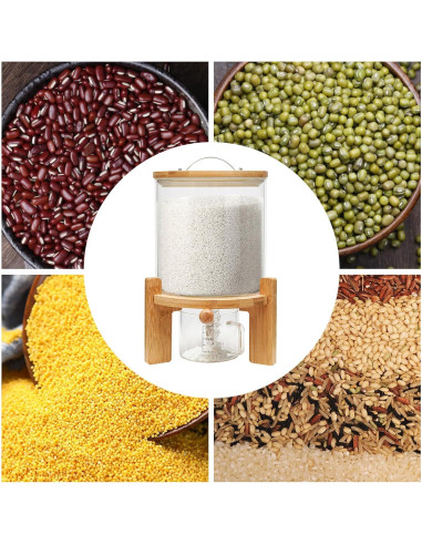 Contenedor de Alimentos de Vidrio 5L con Tapa Hermética