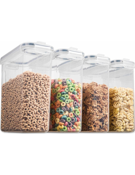 Set de 4 Contenedores Herméticos Seseno 4L para Alimentos Set de 4 Contenedores Herméticos Seseno 4L para Alimentos