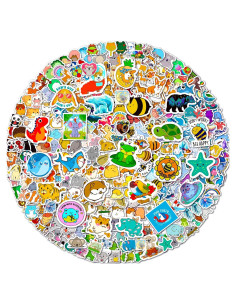 Stickers de Animales Lindos Arme - 400 Pcs Impermeables