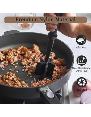 Picador de Carne Premium SCQSQ - Machacador de Papas Antideslizante
