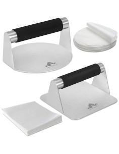 Prensa para Hamburguesas Homi Styles - Acero Inoxidable con Mangos de Silicona 2