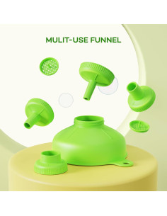 Embudo Versátil Pisol Verde con 5 Picos y 2 Filtros 2