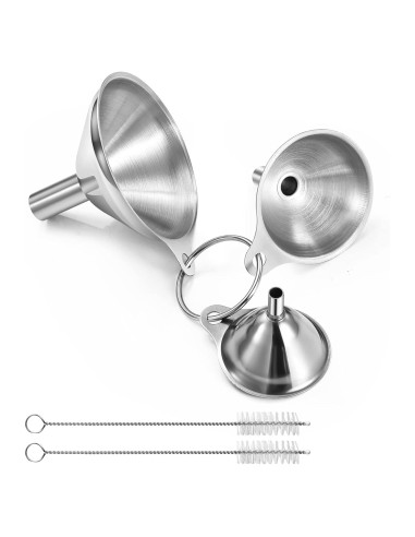 Juego de 3 Embudos de Cocina Hervimo Acero Inoxidable