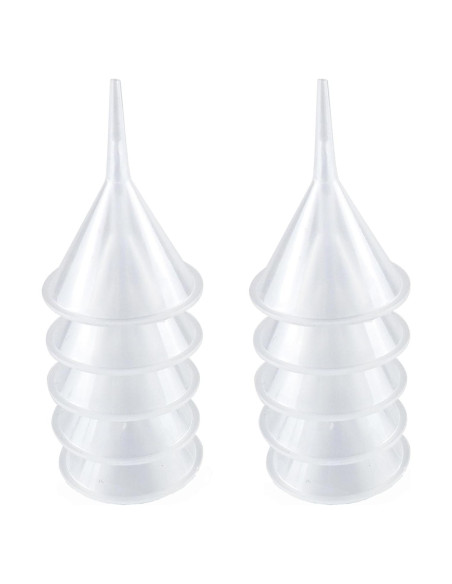 Juego de 10 Mini Embudos de Plástico MOYUAN 4 cm Juego de 10 Mini Embudos de Plástico MOYUAN 4 cm