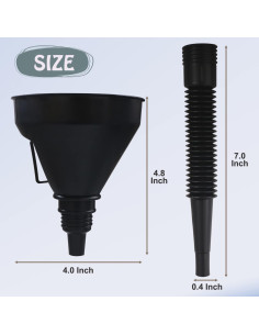 Set de 5 Embudos de Plástico Automotriz KongNai 2
