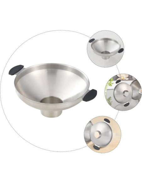 Embudo de Acero Inoxidable Anneome 6.5cm Boca Ancha Cocina Embudo de Acero Inoxidable Anneome 6.5cm Boca Ancha Cocina
