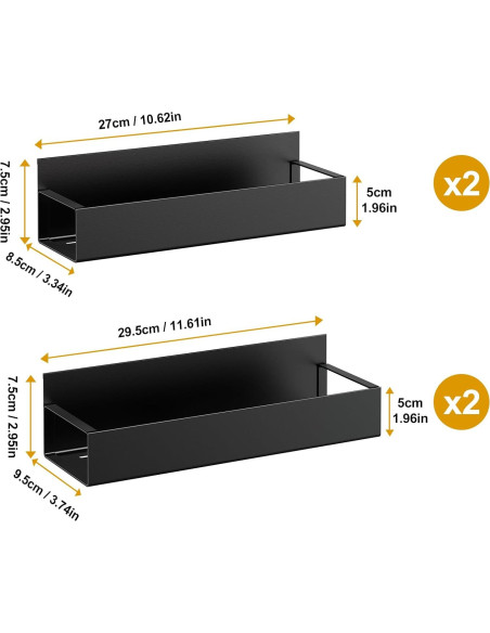 Estantes Magnéticos para Especias Vetacsion 4 Piezas Estantes Magnéticos para Especias Vetacsion 4 Piezas