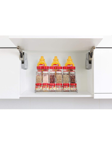 Organizador de Especias 4 Niveles MEIQIHOME Metal Cromo