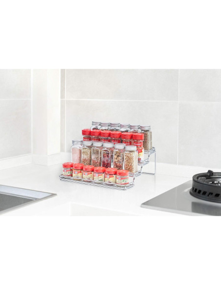 Organizador de Especias 4 Niveles MEIQIHOME Metal Cromo Organizador de Especias 4 Niveles MEIQIHOME Metal Cromo
