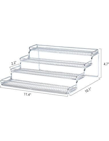 Organizador de Especias 4 Niveles MEIQIHOME Metal Cromo