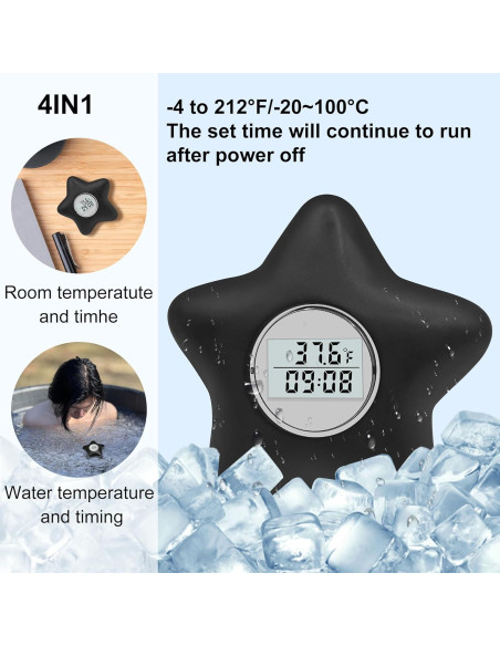 Termómetro de Baño de Hielo 4 en 1 Smasener Estrella IP67 Termómetro de Baño de Hielo 4 en 1 Smasener Estrella IP67
