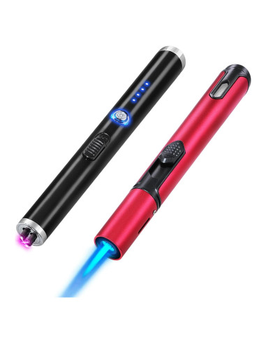 Paquete 2 Encendedores Butano Eléctrico Luxgaze Recargables