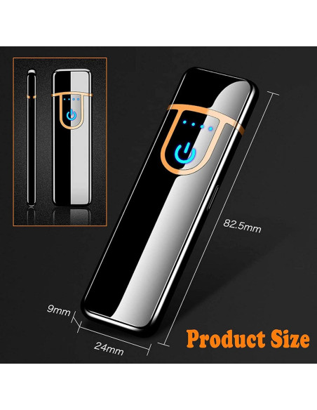 Encendedor Electrónico ZOIPPDMS Z88 Negro Recargable USB Encendedor Electrónico ZOIPPDMS Z88 Negro Recargable USB