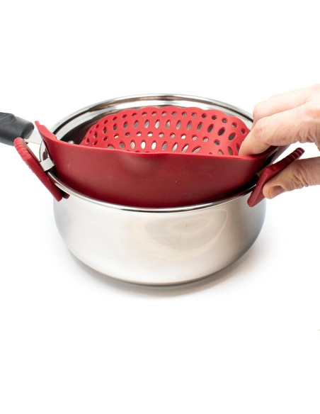 Colador de Silicona Norpro 23.5 cm Rojo Práctico Colador de Silicona Norpro 23.5 cm Rojo Práctico