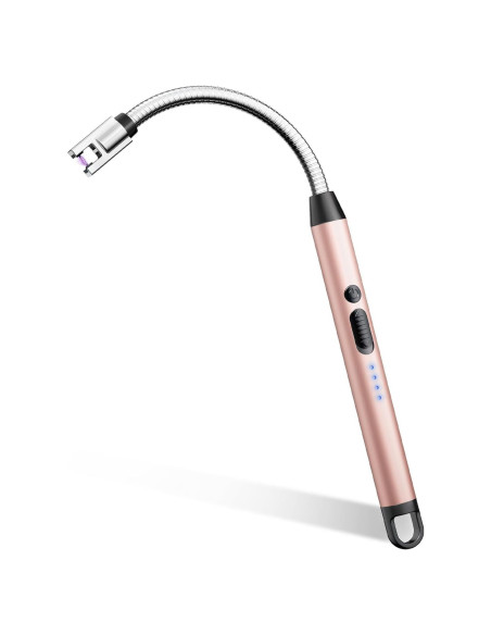 Encendedor Eléctrico AJIJING Oro Rosa Recargable USB Tipo-C Encendedor Eléctrico AJIJING Oro Rosa Recargable USB Tipo-C