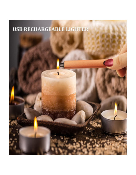 Juego de Accesorios para Velas 4 en 1 - Cortador, Encendedor USB, Apagavelas Juego de Accesorios para Velas 4 en 1 - Cortador, Encendedor USB, Apagavelas