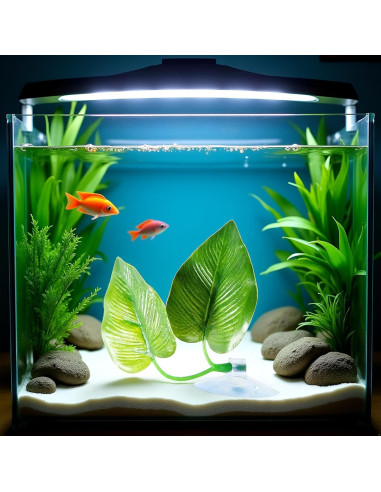 Hamaca para Peces Betta Rosojodg Hoja Plástica Verde 10.16 cm