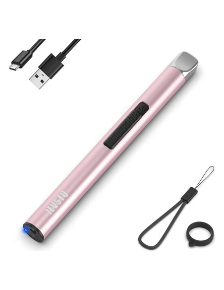 Encendedor eléctrico JEVSTU recargable USB rosa 16 cm Encendedor eléctrico JEVSTU recargable USB rosa 16 cm