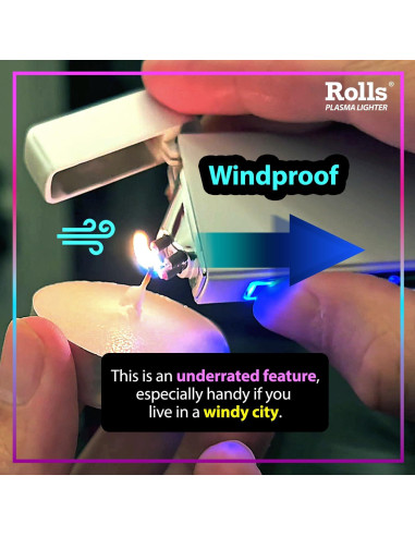 Encendedor Eléctrico Rolls Plasma Gris Retro Recargable
