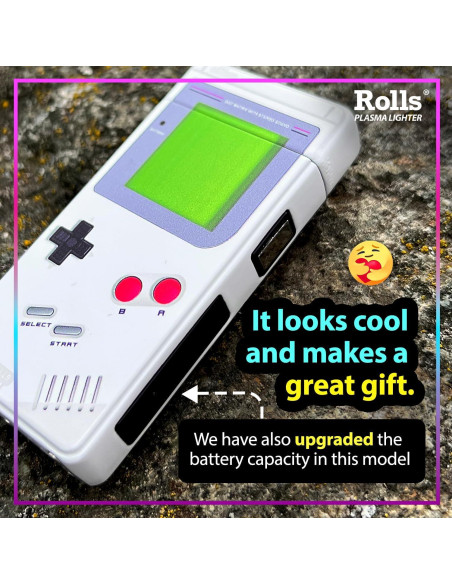 Encendedor Eléctrico Rolls Plasma Gris Retro Recargable Encendedor Eléctrico Rolls Plasma Gris Retro Recargable