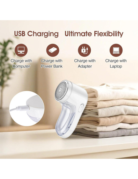 Afeitadora de tela eléctrica recargable 198g para ropa Afeitadora de tela eléctrica recargable 198g para ropa