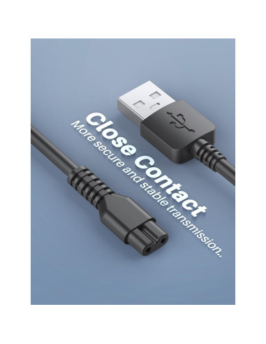 Cable de Carga USB POPCHOSE para Afeitadora SN2268 1.35m