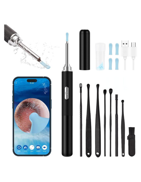 Kit de Limpieza de Oídos O!Life con Cámara y Luz 8 Piezas Kit de Limpieza de Oídos O!Life con Cámara y Luz 8 Piezas