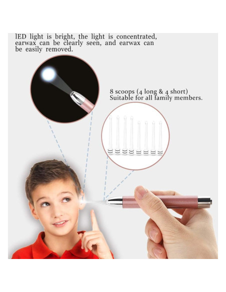 Kit de limpieza de oídos AIPINYUE con luces LED 10 piezas Kit de limpieza de oídos AIPINYUE con luces LED 10 piezas